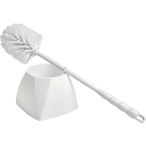 Each, Bowl, Bristle Material, Polypropylene, Overall Length, 15-1/2", Colour, White, , Plastic, Handle Colour, White, Brush Length