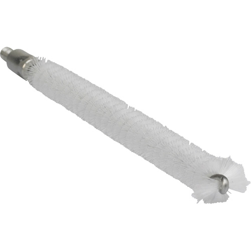 0.5" Brush for Flex Rod, Each, Tube, Colour, White, Overall Length, 7-9/10", Bristle Strength, Medium, 0.5", Shaft Material, Stainless Steel, Bristle Material