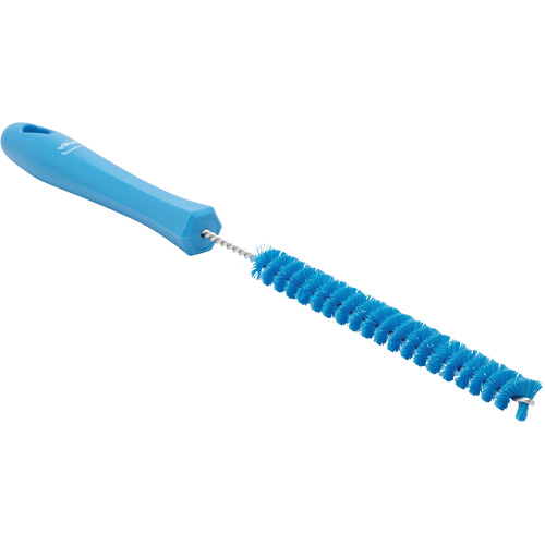 0.6" Drain Cleaning Brush, Each, Tube/Machine, Colour, Blue, Overall Length, 12-1/5", Bristle Strength, Stiff, 0.6", Shaft Material, Stainless Steel, Bristle Material