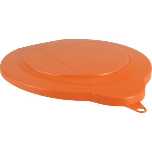 1.5 Gallon Pail Lid, Each, Orange, Material, Polypropylene, Max. Temperature