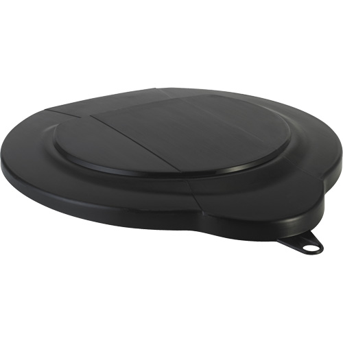 1.5 Gallon Pail Lid, Each, Black, Material, Polypropylene, Max. Temperature