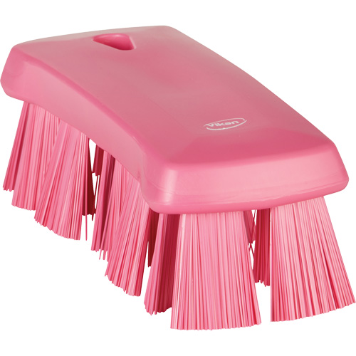UST Hand Brush, Type, Scrub/Machine, Colour, Pink, Overall Length, 6-9/10", Bristle Strength, Stiff, Visible Bristle Length, 1-1/2", Material, Polypropylene & Polyester