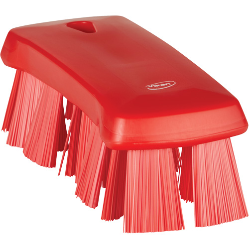 UST Hand Brush, Type, Scrub/Machine, Colour, Red, Overall Length, 6-9/10", Bristle Strength, Stiff, Visible Bristle Length, 1-1/2", Material, Polypropylene & Polyester
