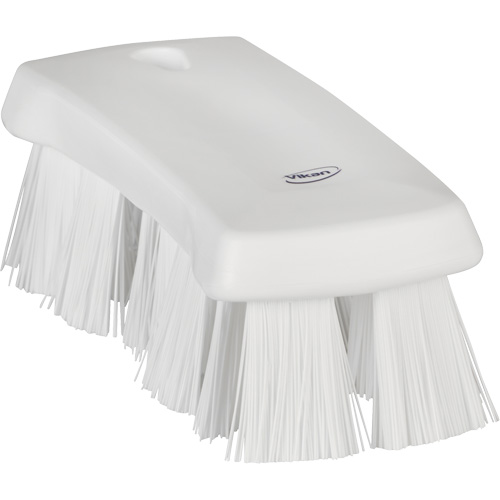UST Hand Brush, Type, Scrub/Machine, Colour, White, Overall Length, 6-9/10", Bristle Strength, Stiff, Visible Bristle Length, 1-1/2", Material, Polypropylene & Polyester