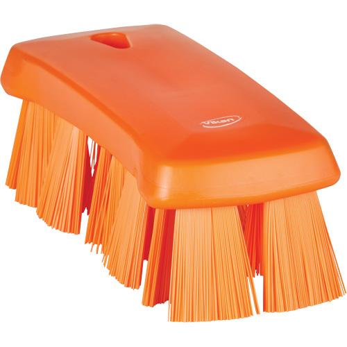 UST Hand Brush, Type, Scrub/Machine, Colour, Orange, Overall Length, 6-9/10", Bristle Strength, Stiff, Visible Bristle Length, 1-1/2", Material, Polypropylene & Polyester