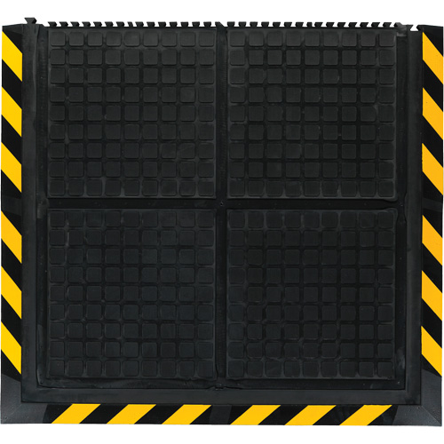Hog Heaven III Comfort Linkable Middle Mat, Each, 3', Length, 3-3/5', Thickness, 3/4", Colour, Black/Yellow, Material