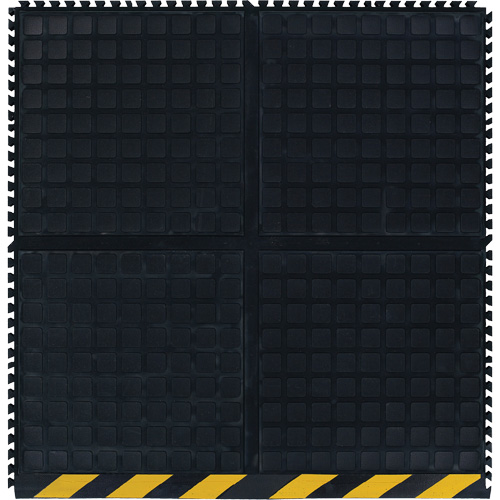 Hog Heaven III Comfort Modular Side Tile, Each, 3', Length, 3-1/3', Thickness, 3/4", Colour, Black/Yellow, Material