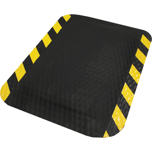Hog Heaven Mat, Each, 2', Length, 3', Thickness, 5/8", Colour, Black/Yellow, Material