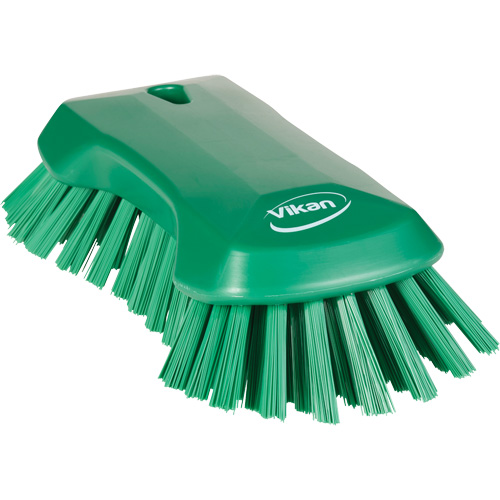 Hand Brush, Type, Scrub, Colour, Green, Overall Length, 9-1/10", Bristle Strength, Extra Stiff, Usage Temperature Range, -4 to 176 °F, Max. Drying Temperature, 212 °F
