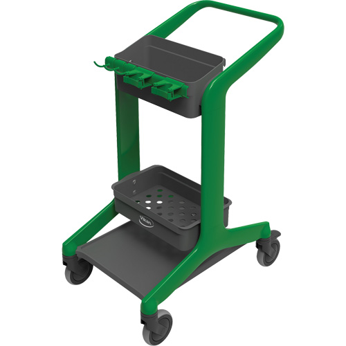 HyGo Mobile Cleaning Station, Each, 30.7", Overall Height, 40.6", Overall Width, 20.9", Cart Material, Plastic/Stainless Steel