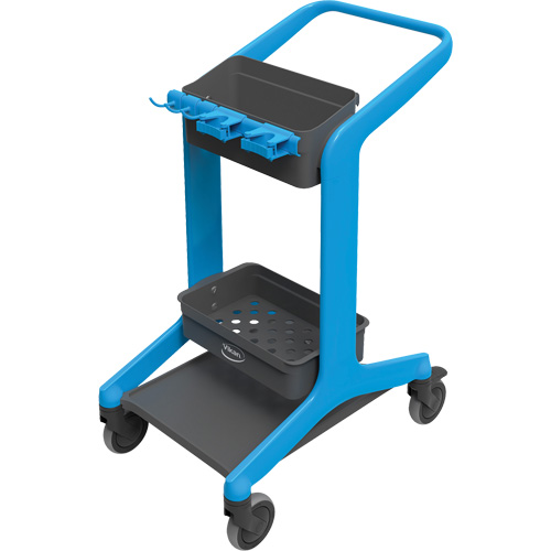 HyGo Mobile Cleaning Station, Each, 30.7", Overall Height, 40.6", Overall Width, 20.9", Cart Material, Plastic/Stainless Steel
