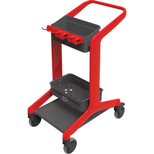 HyGo Mobile Cleaning Station, Each, 30.7", Overall Height, 40.6", Overall Width, 20.9", Cart Material, Plastic/Stainless Steel