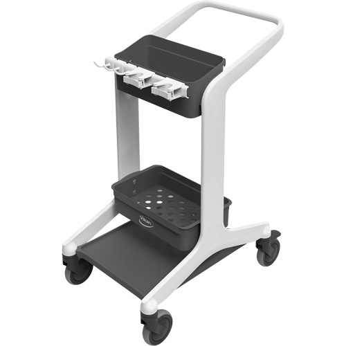 HyGo Mobile Cleaning Station, Each, 30.7", Overall Height, 40.6", Overall Width, 20.9", Cart Material, Plastic/Stainless Steel