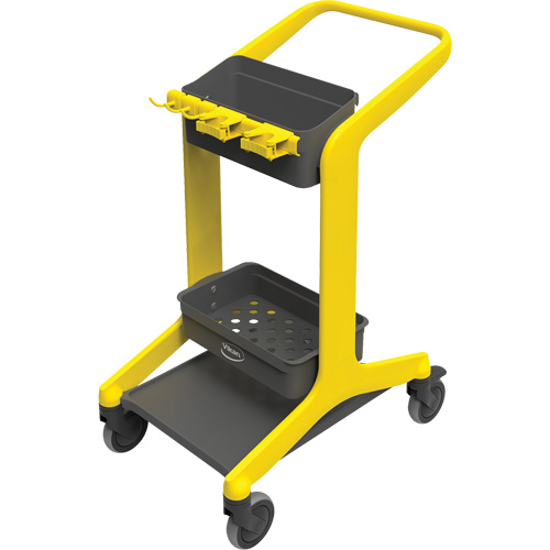 HyGo Mobile Cleaning Station, Each, 30.7", Overall Height, 40.6", Overall Width, 20.9", Cart Material, Plastic/Stainless Steel