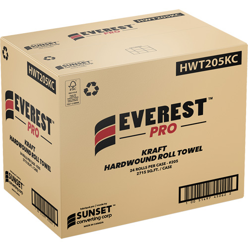 Everest™ Pro Kraft Hardwound Roll Towels, Ply, 1, Roll Type, Standard, Colour, Kraft, Paper Type, Recycled