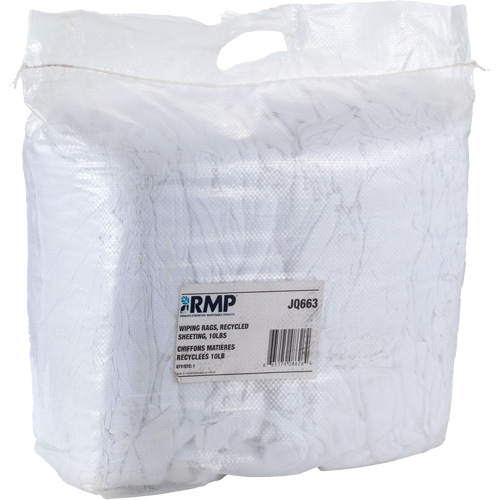 Wiper Rags, Each, White, Weight, 10 lbs.