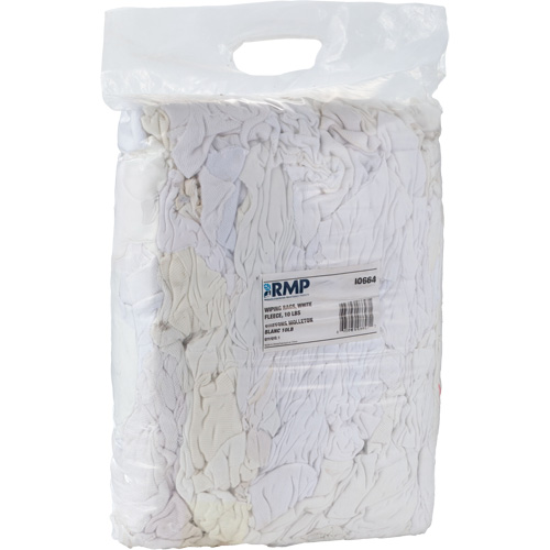 Wiper Rags, Each, Fleece, Colour, White, Weight, 10 lbs.