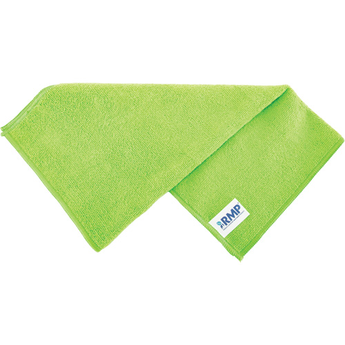 Dusting & Cleaning Cloth, Pack of 12, Microfibre, Colour, Green, 16", Width, 16"