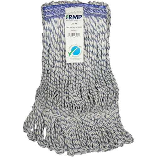 Candy-Striped Mop Head, Type, Mop Weight, 16 oz., Style, Loop, Material, Synthetic