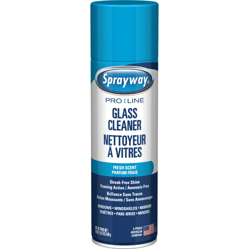 Ammonia-Free Pro Line Glass Cleaner with Fresh Scent, Case of 12, 19 oz., Container Type, Aerosol Can, Colourless, Fragrance, Fresh Scent, Shelf Life