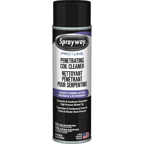 Pro Line Penetrating Coil Cleaner with Delayed Foaming Action, Case of 12, 19 oz., Container Type, Aerosol Can, Clear/White, Fragrance, Citrus, Shelf Life
