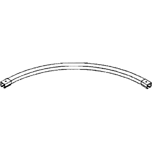 90° Curved Curtain Partition Track with Splicers, Length, 3', Includes, Track & Splicers (Other Components Sold Separately)