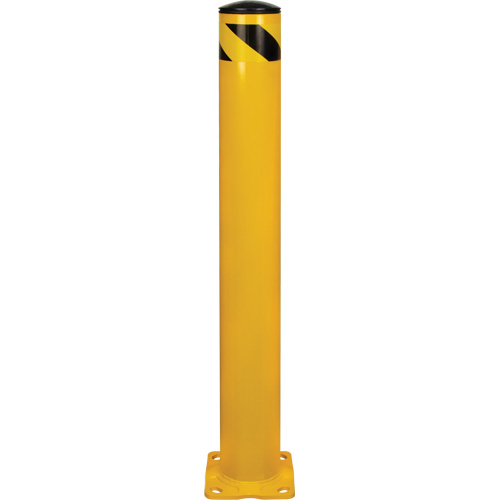 Safety Bollard, Each, 5-1/2", Overall Width, 5-1/2", Overall Height, 42", Colour, Yellow, Material, 1 Year Limited
