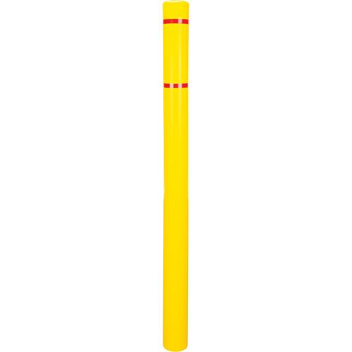 Polyethylene Bollard Cover, Each, 64", Fits Bollard Diameter, 4-1/2", Colour, Yellow/Red, 4.95", Material, HDPE, Manufacturer's Warranty