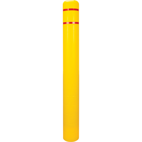 Polyethylene Bollard Cover, Each, 60", Fits Bollard Diameter, 6-5/8", Colour, Yellow/Red, 7.35", Material, HDPE, Manufacturer's Warranty
