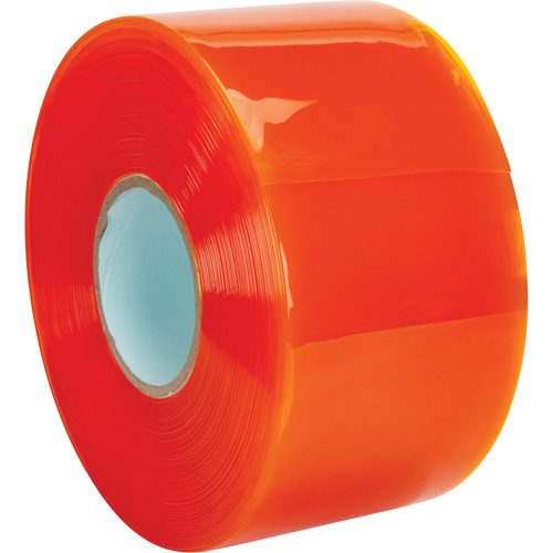 Standard Strip Curtain, Roll, 12", Strip Thickness, 0.12", Strip Length, 164', Clear Orange, Weight, 117 lbs., Manufacturer's Warranty