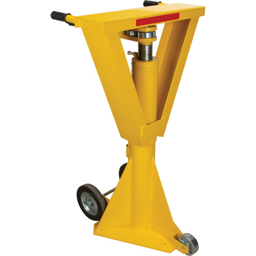 100,000 lbs. Static Capacity Ratchet Beam Trailer Jack, Each, 20 tons, Lowered Height, 39-1/2", Raised Height, 51", 160 lbs., Overall Width, 17-5/8", Overall Length