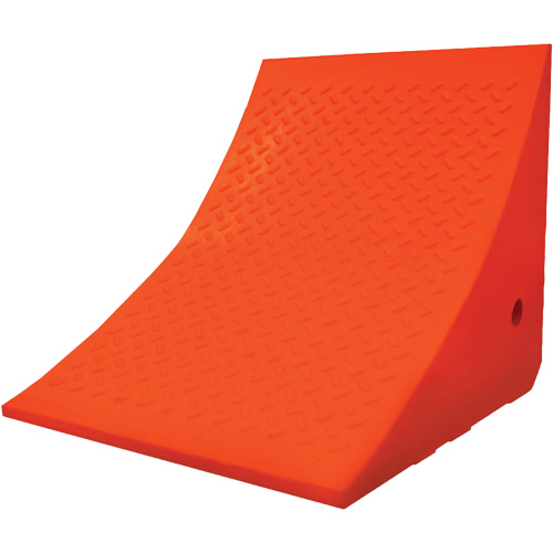 70 Ton Large Equipment Wheel Chock, Each, Urethane, Max. Tire Diameter, 65", Colour, Orange