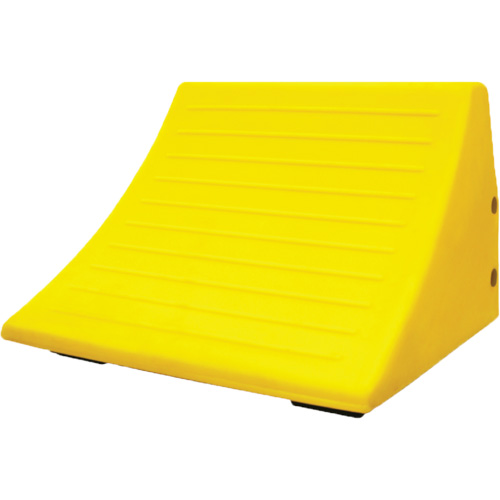 70 Ton Large Equipment Wheel Chock with Handle, Each, Urethane, Max. Tire Diameter, 65", Colour, Yellow