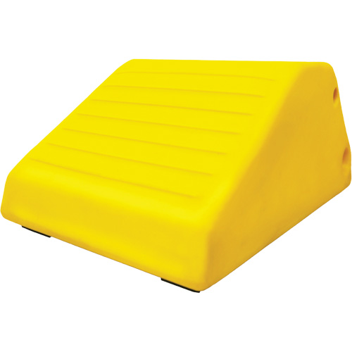 255 Ton Large Equipment Wheel Chock with Handle & Hole, Each, Urethane, Max. Tire Diameter, 142", Colour, Yellow