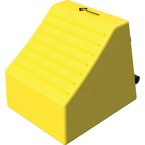 Checkers Safety™ Heavy-Duty Ultra Class Mining Wheel Chock, Material, Max. Tire Diameter, 165", Width, 14-1/2", Colour, Yellow, Depth, 17-1/2", Minimum Recommended Wheel Diameter, 95"