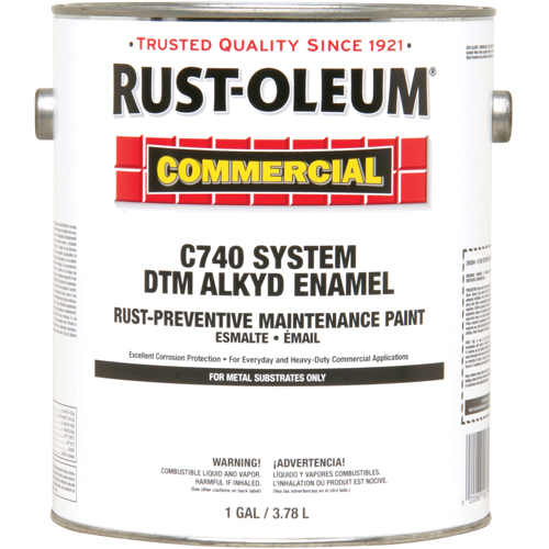Dtm Alkyd Enamel Maintenance Paint, Black, Gallon