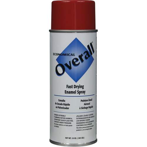 Enamel Spray Paint, Red, Aerosol Can, 16 oz.