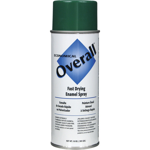 Overall® Enamel Spray Paint, Green, Aerosol Can, 16 oz. Can