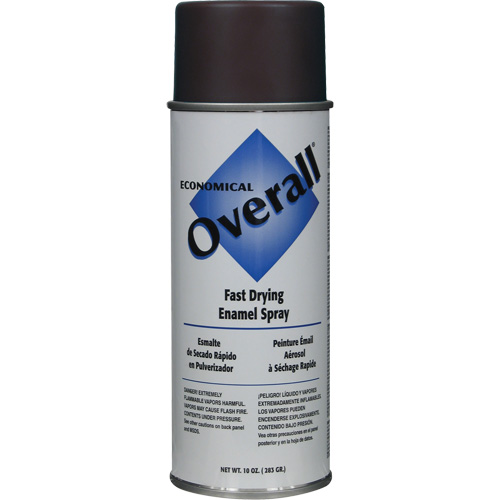 Enamel Spray Paint, Brown, Aerosol Can, 16 oz. Can