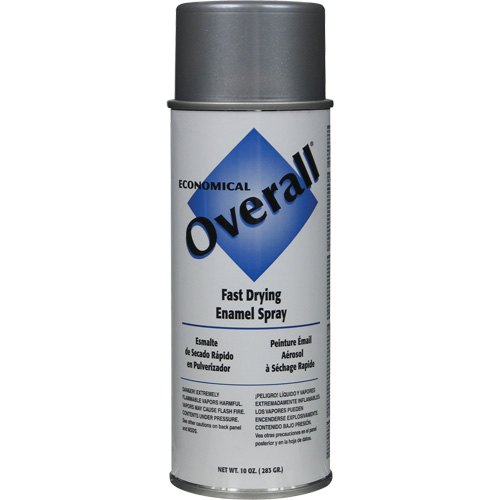 Enamel Spray Paint, Silver/Aluminum, Aerosol Can, 16 oz. Can