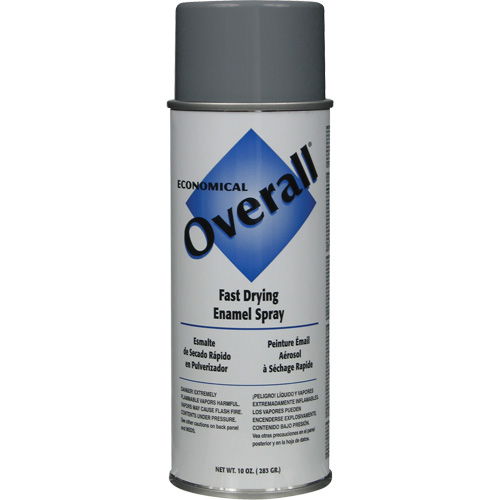 Enamel Spray Paint, Grey, Aerosol Can, 16 oz. Can