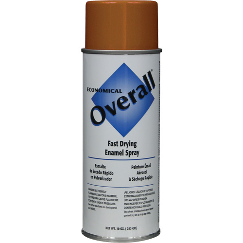 Enamel Spray Paint, Orange, Aerosol Can, 16 oz. Can