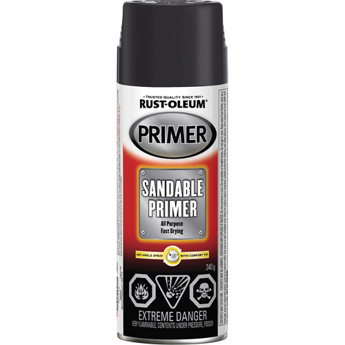 Automotive All-Purpose Sandable Primer, Can, Aerosol Can, Colour Family, Black, Container Size, 340 g, Finish, Very Flat, Colour