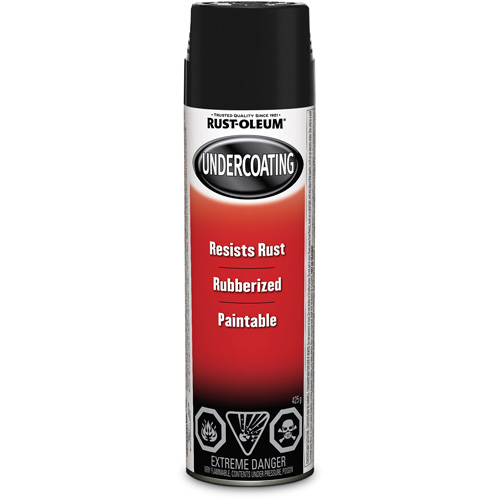Automotive Rubberized Undercoating, Can, Aerosol Can, Colour Family, Black, Container Size, 425 g, Finish, Very Flat, Colour