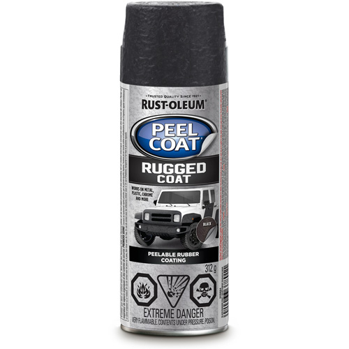 Automotive Rugged Peelable Rubber Coating, Can, Aerosol Can, Colour Family, Black, Container Size, 312 g, Finish, Textured, Colour