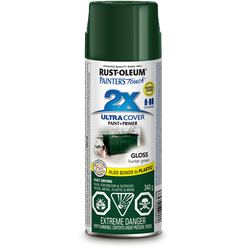 Painter's Touch® Ultra Cover Paint, Can, Aerosol Can, Colour Family, Green, Container Size, 340 g, Finish, Gloss, Colour, Hunter Green