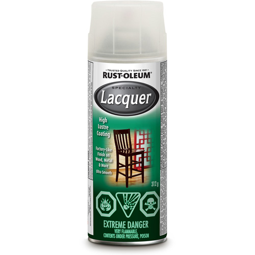 Specialty Lacquer Spray, Can, Aerosol Can, Colour Family, Clear, Container Size, 312 g, Finish, High-Gloss, Colour