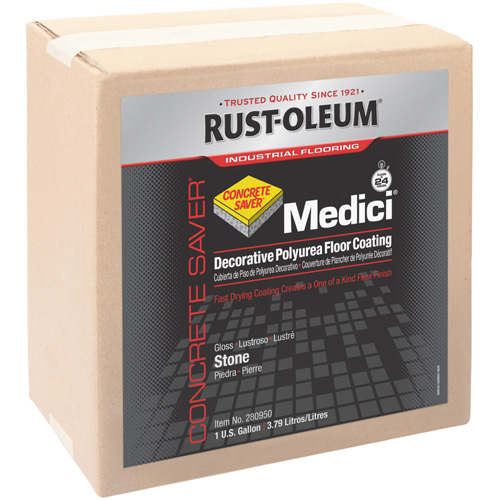 Medici® Decorative Polyurea Floor Coating, Container Type, Gallon, Colour Family, Grey, Container Size, 1 gal., Net Volume
