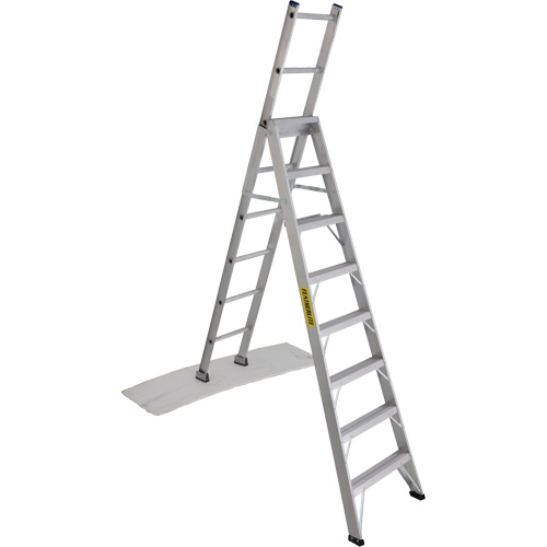 2700 Series Industrial Duty Multi-Way Ladders, Scaffold Height, -, Stepladder Height, 8', Straight Ladder Height, 16', Material, Aluminum, Extension Ladder Height, 16', Maximum Extension Open Length, 13'