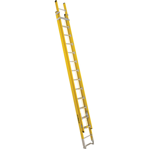 Industrial Heavy-Duty Extension Ladders (6200 Series), Max. Open Height, 25', Material, Fibreglass, Capacity, 375 lbs., Outside Width, 17.625", Base Section Inside Width, 15", Base Section Outside Height, 17.375"